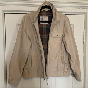 London Fog Vintage Beige Coat with Plaid Lining